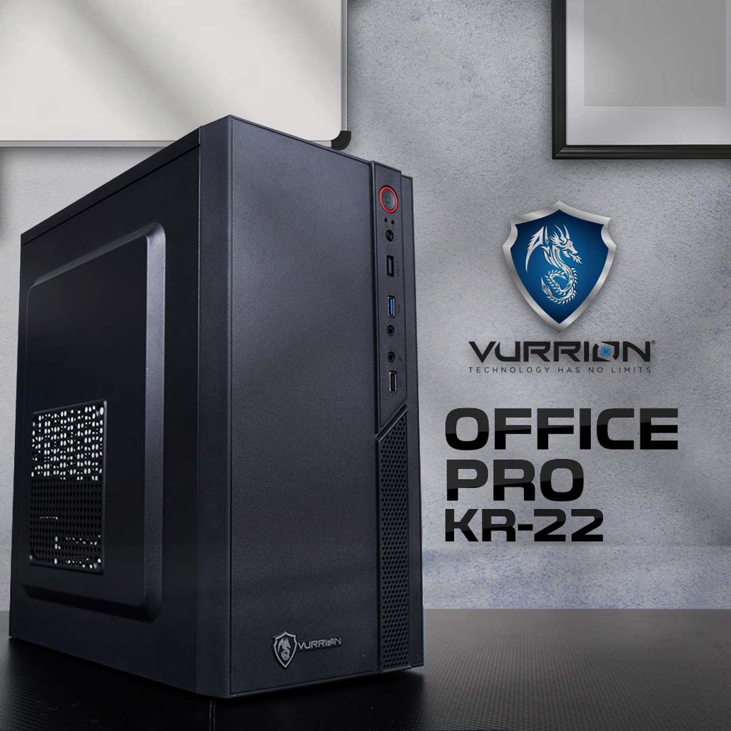 Casing Office Pro KR 22 Vurrion Free Include PSU 500Watt Case Casing Standard Micro Atx Matx Resmi