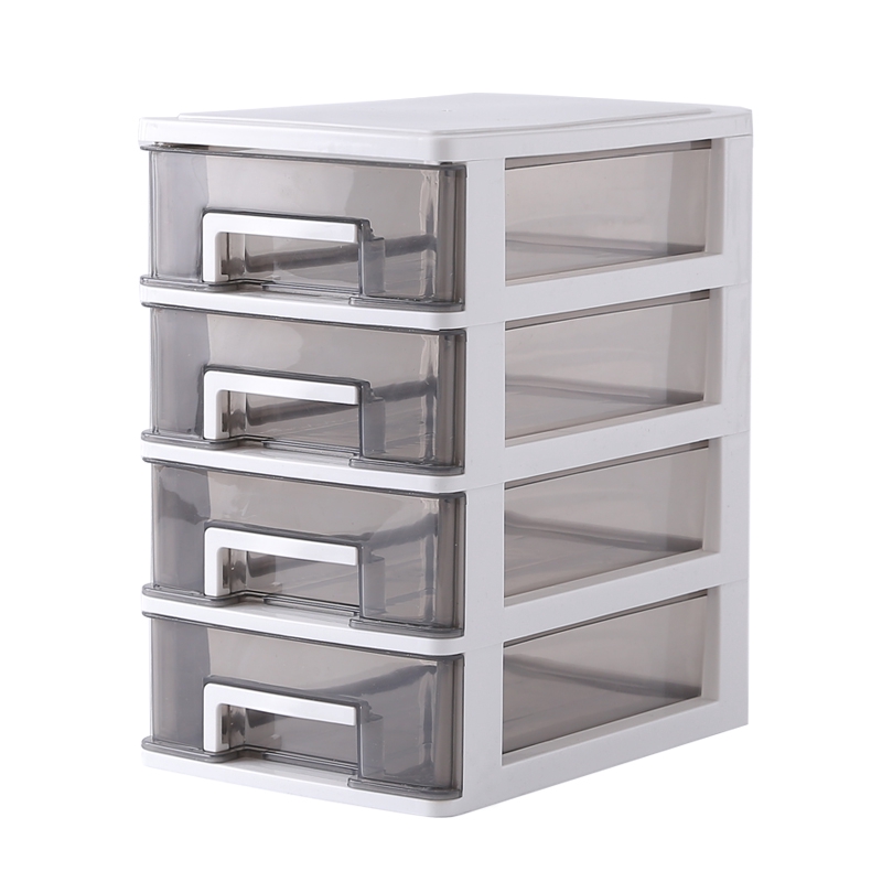卍transparent Desktop Storage Box Small Drawer Type Desk Cabinet