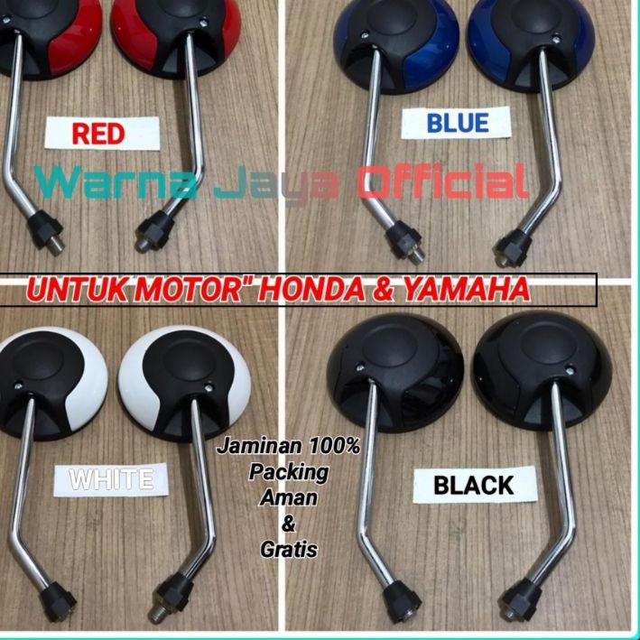 Terbaik UNTUK HONDA & YAMAHA Spion Standar Model  Scoopy Fi Chrome Sepion Spion Motor Bulat Vespa Sc