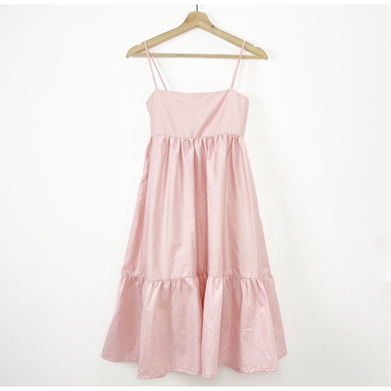 Savana Beachwear - Seo Dress pink wanita baju basic pantai bali outfit korea mini tiered dress