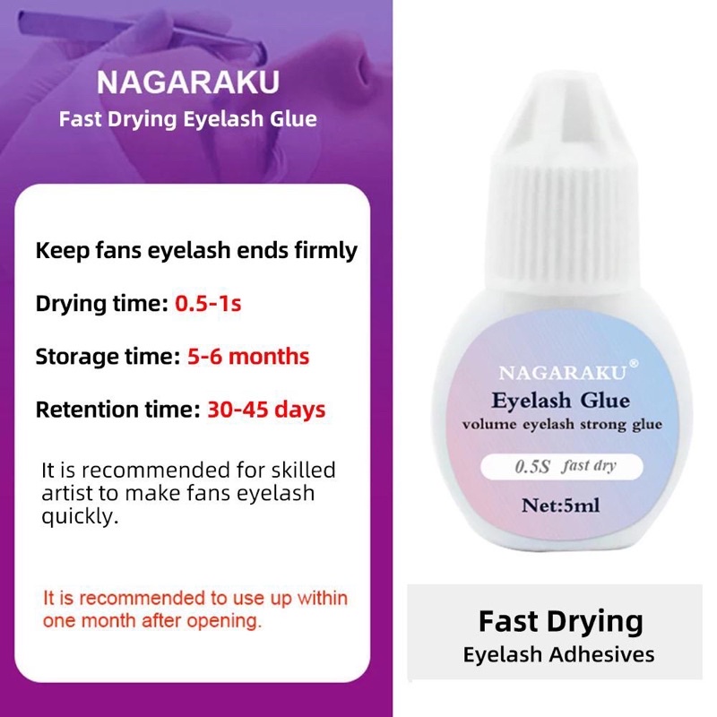 NAGARAKU GLUE EYELASH FAST DRYING - LEM BULUMATA