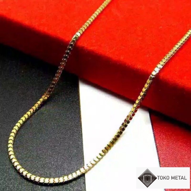 Kalung 100% Titanium Milano Pria dan Wanita 2 MM Anti Karat [ Tok Metal ]