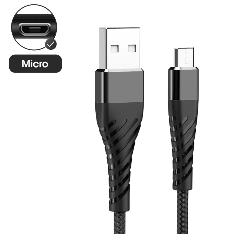 G8i vothoon kabel charger micro usb fast charging 3a 1 meter - vn01 - black Or-i