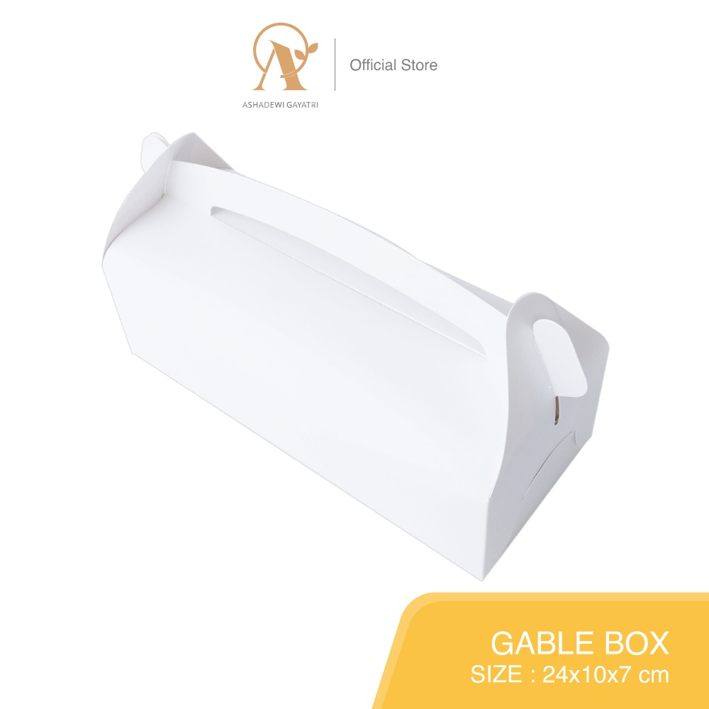 

Ashadewi Gayatri - Gable Box : 24x10x7 cm / IVORY / hampers / box lebaran / box toples kue