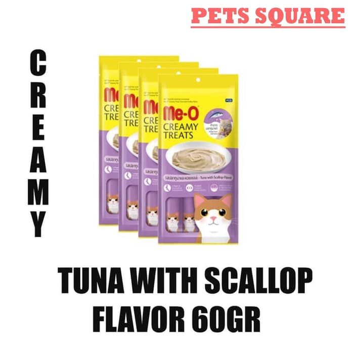 MEO CREAMY TREATS TUNA WITH SCALLOP FLAVOR 60GR