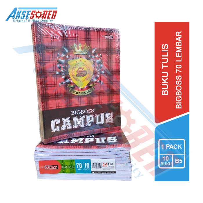 Buku Tulis Sekolah Big Boss 70 Lembar [1 Pack/10 Buku] / Write Book Bigboss 1 Pack B5 / Buku Campus 