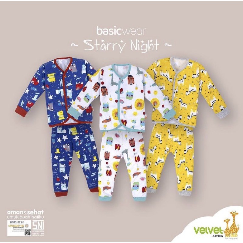 Setelan Piyama Bayi Velvet Junior Ukuran M Baju Tidur Baby 6 9 Bulan Setelan Panjang Shopee Indonesia