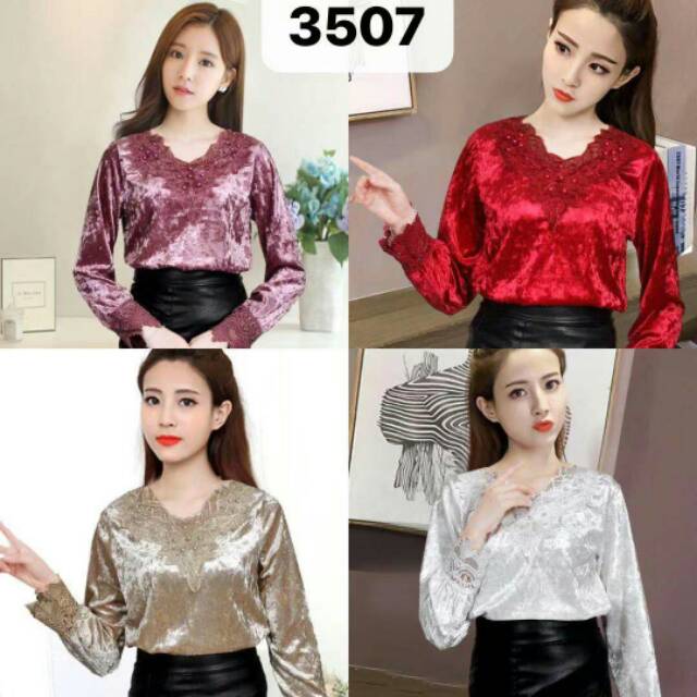 ATASAN VELVET IMPORT 3507#