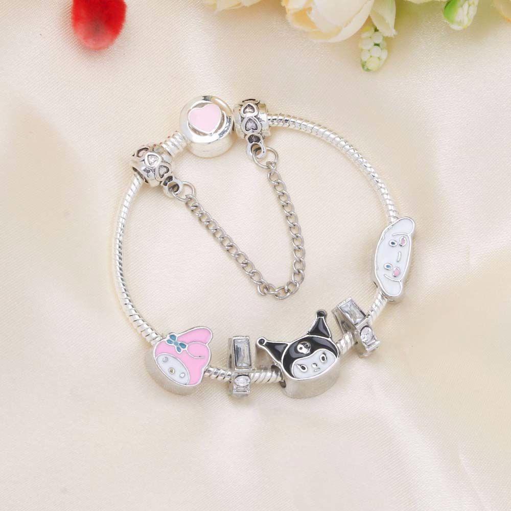 Gelang Rantai Manik Cinnamoroll Kuromi DIY Untuk Anak Perempuan