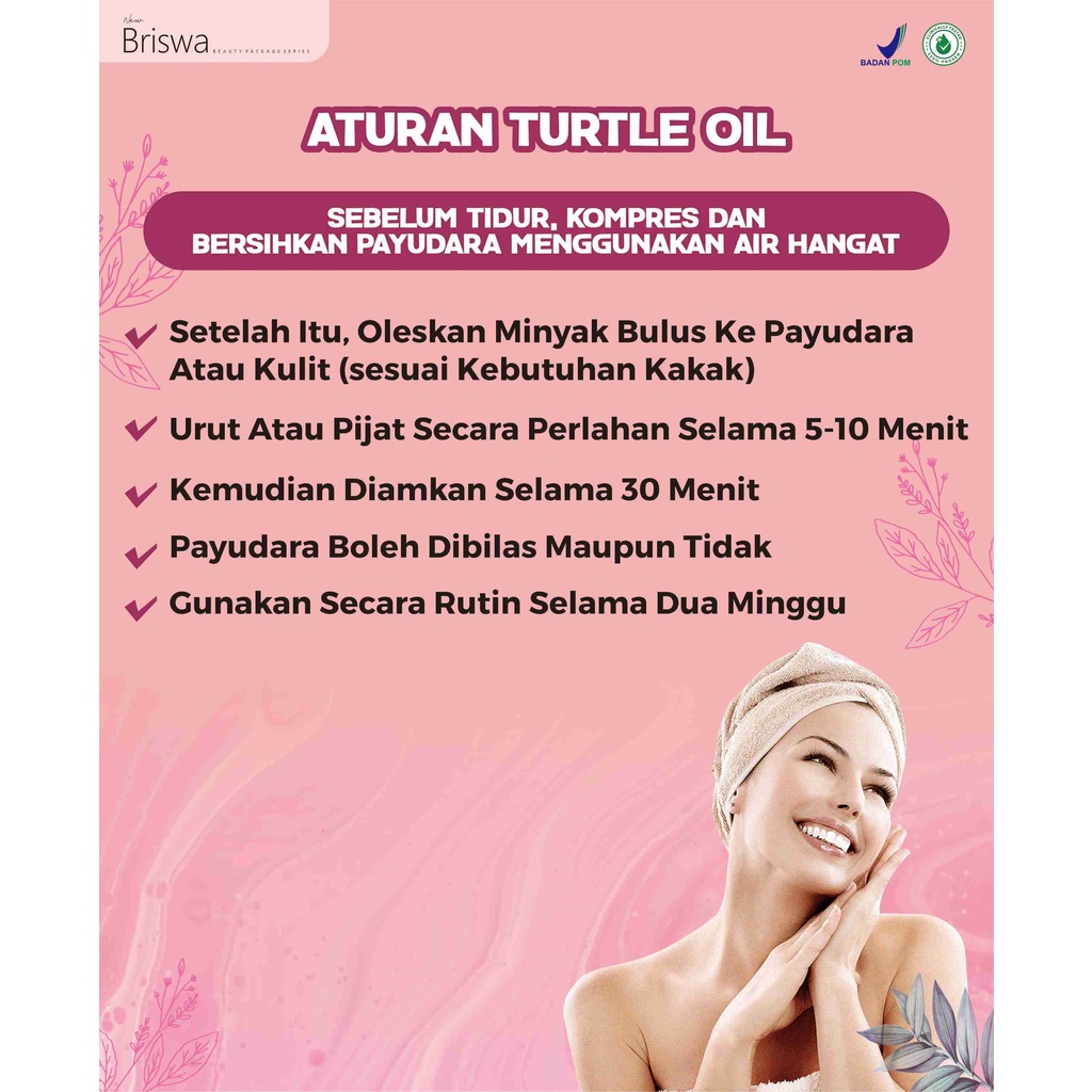 New Briswa Beauty Package Pembesar dan Pengencang Payudara dan Bokong Original Minyak Bulus Asli