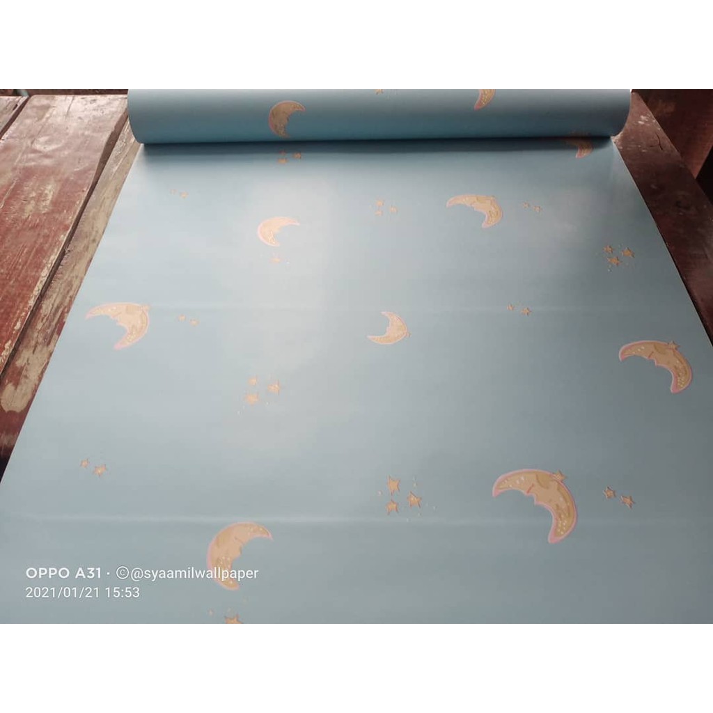 Wallpaper Murah - Wallpaper Dinding Stiker Dinding - Wallpaper Dinding Minimalis - Motif Bulan Sabit