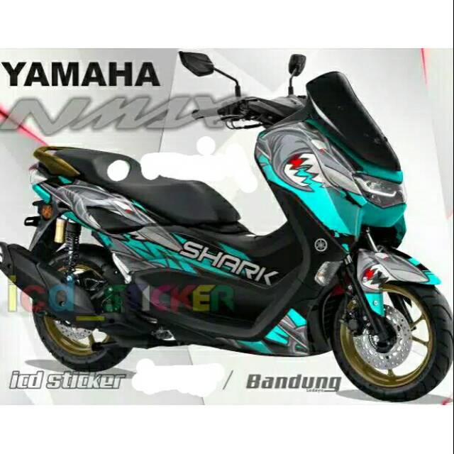 DECAL ALL NEW NMAX SHARK BIRU SHARK TOSCA