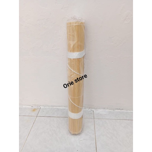 Tirai bambu putih 60x200 cm