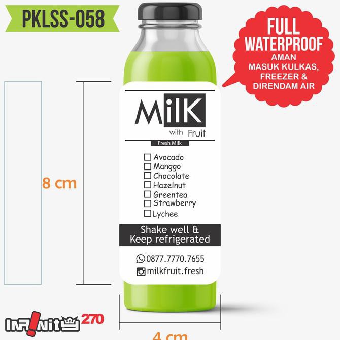

Sticker Label Botol Plastik Pet Stiker Kemasan Minuman Jamu Pklss-058