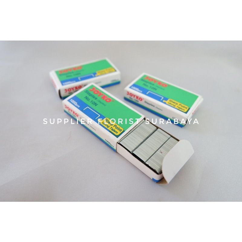 

isi staples stapler steples stepples refil jepretan kecil joyco 10n 1box isi 1000pc