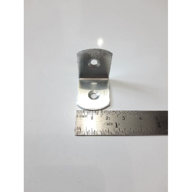 Siku Ambalan L Oval 2,5cm × 2cm BESI Bracket Penyangga Siku Rak - PENDEK