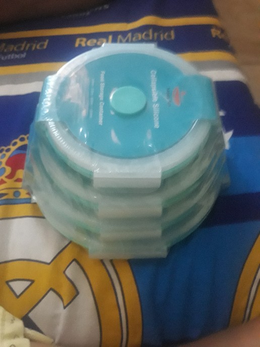 1 Set (4pcs) Kotak Makan Lipat Silikon (foldable Silicon Food Container) Bpa Free Food Grade