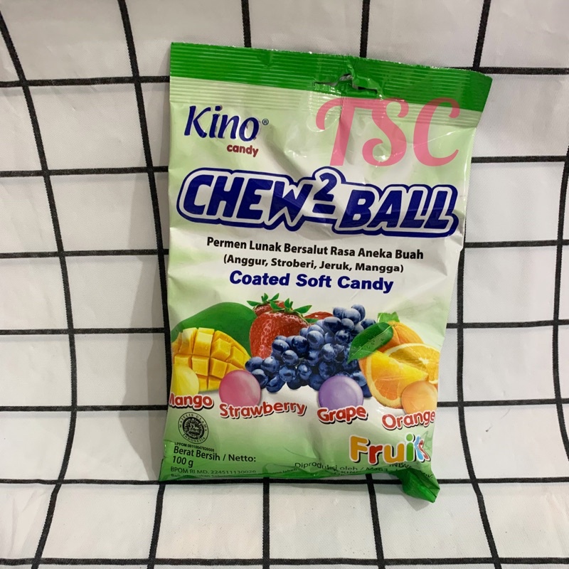 

Kino Candy Chew Chew Permen Chew Chew Ball Bag Fruit / Permen Aneka Rasa Buah