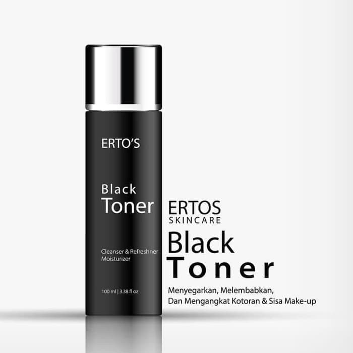 LT- [ 200 GR ] [ BLACK TONER ] Ertos Black Toner Face Cleanser Refresher Moisturizer