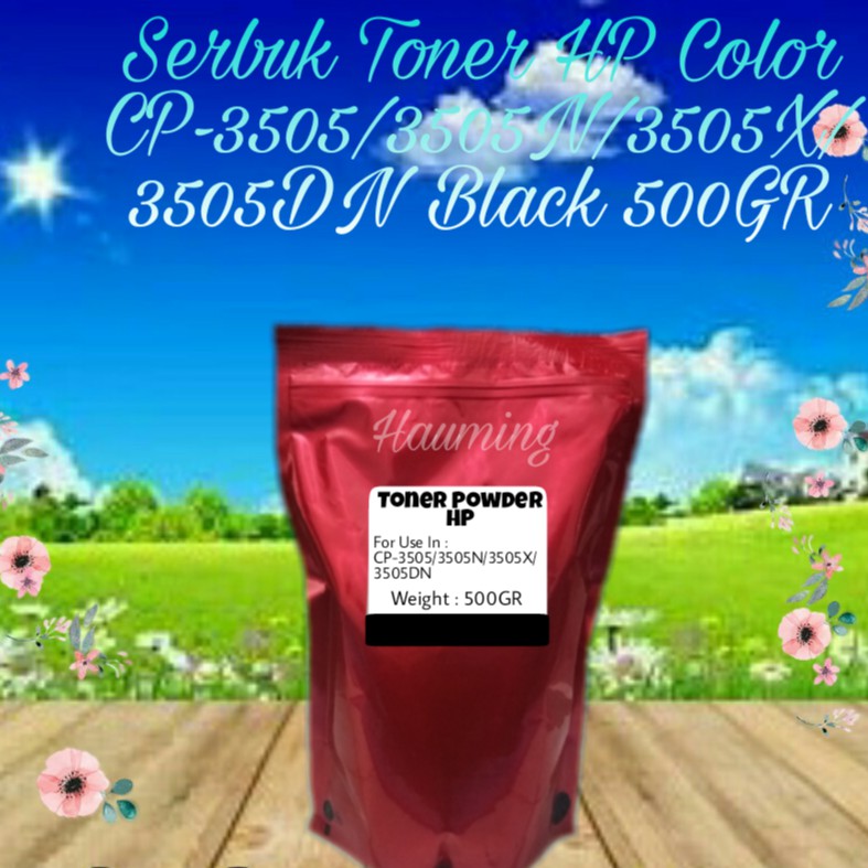Serbuk Toner HP 501A CP3505DN CP3505D CP3505X CP-3505 3505DN 3505D 3505X Q6470A Black 500gr