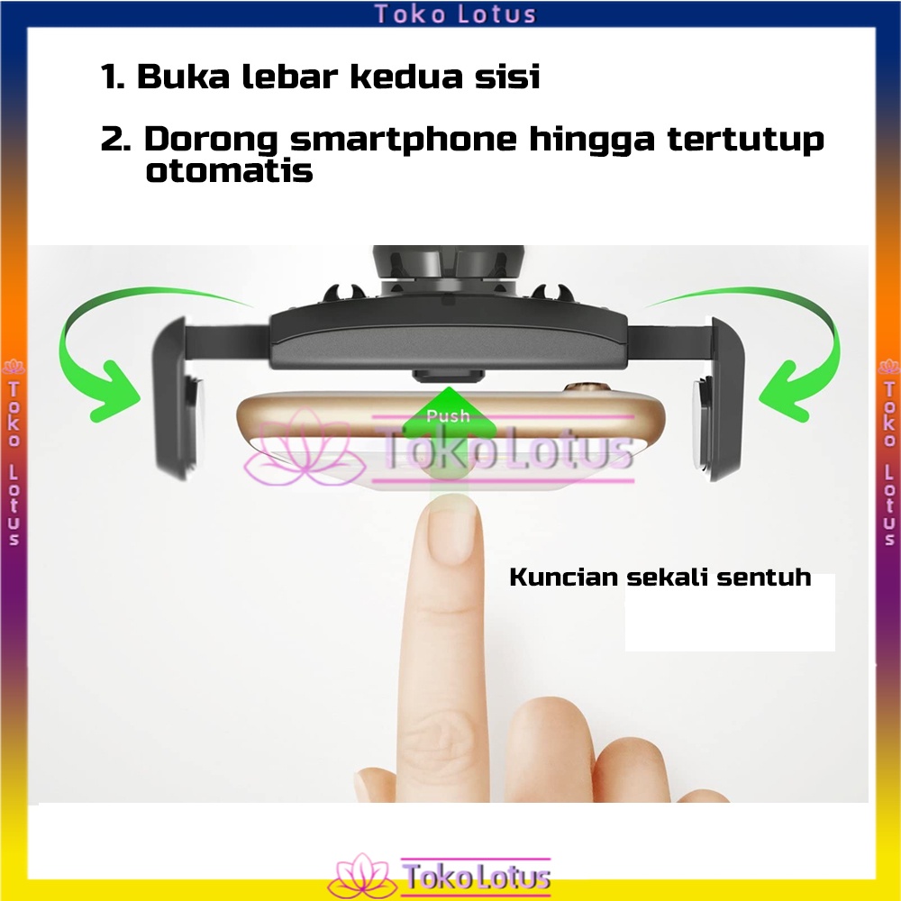 Holder Handphone Jepit Ventilasi AC / Phone Holder AC Mobil / Holder HP di AC Mobil / Holder Gps