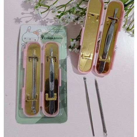 Eyebrow Timmer|Pinset Cabut Alis|Jarum Komedo|Korek Kuping|Jarum Jerawat