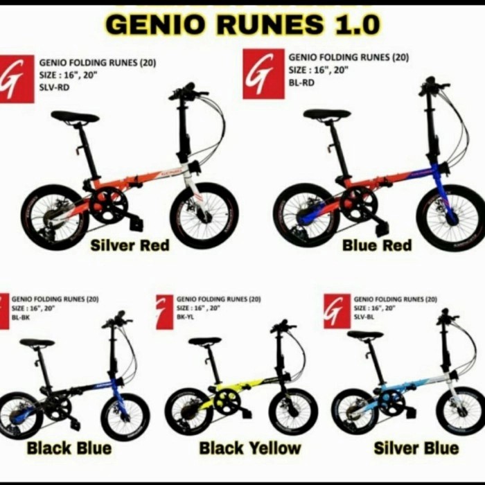 Sepeda Lipat 20 United Genio Runes 1.0