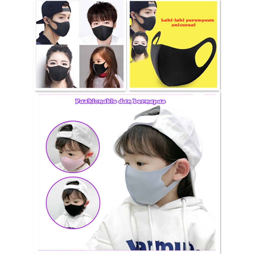 ISI 3 PCS/Masker kain polos dan motif bahan scuba bisa dicuci/masker import/herdian Masker/Ttermurah