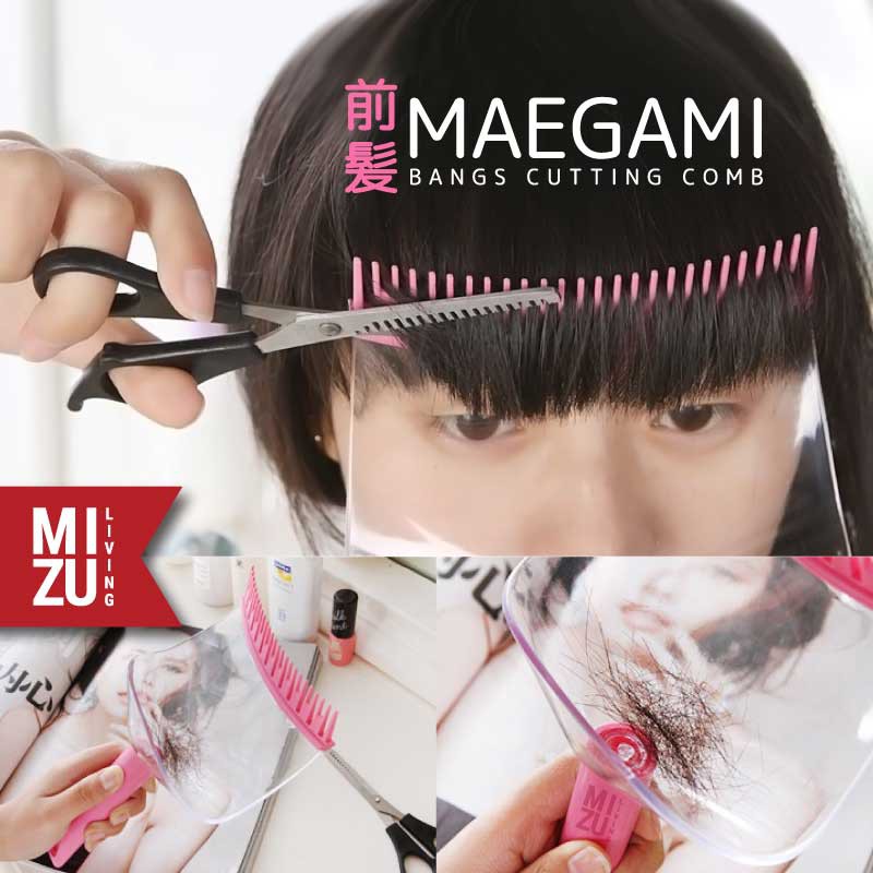 MAEGAMI Bangs Cutting Comb Alat Bantu Potong Poni Sisir Gunting Rambut Poni Trim Face Shield Tools