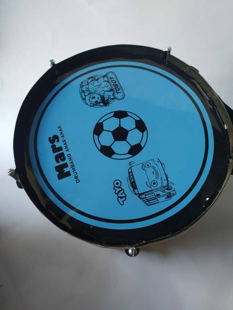 (BISA COD) MAINAN DRUM BAND ANAK UKURAN BESAR + SEPASANG STICK DRUM UK 30x15 cm KARTUN LUCU EDUKATIF