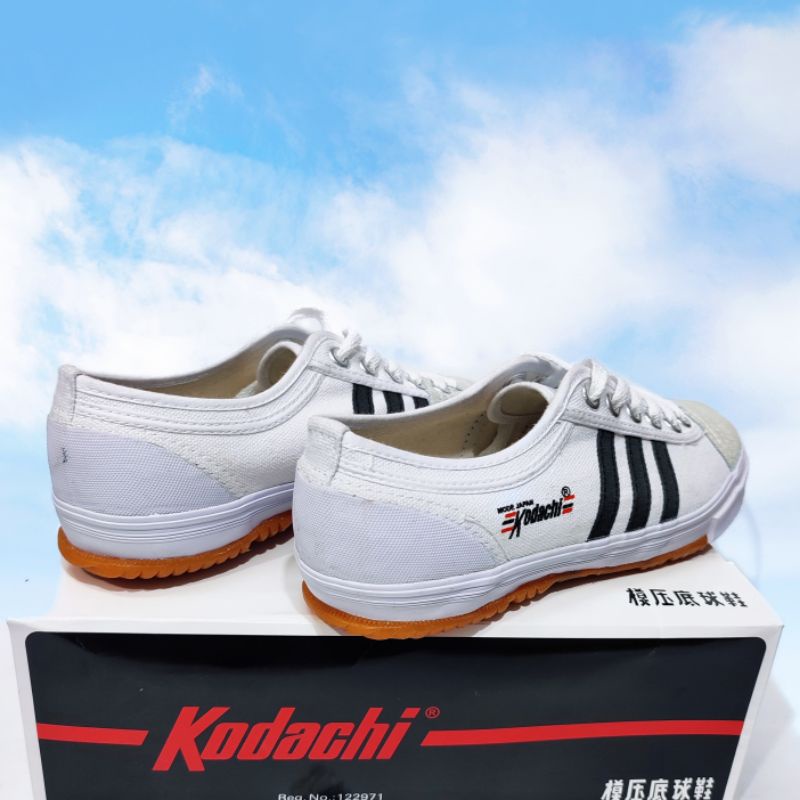 KODAHCI 8111 Sepatu Pria Cowok Dewasa Kodaci Capung Tali Anti Slip Putih Stripe White Size 37-43 Berkualitas