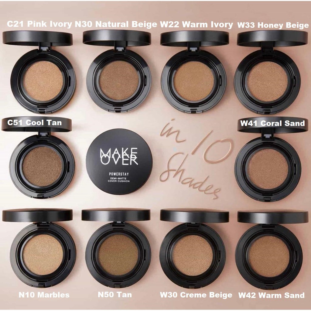 MAKE OVER Powerstay Demi Matte Cover Cushion | Makeover Cushion Bedak Foundation by AILIN