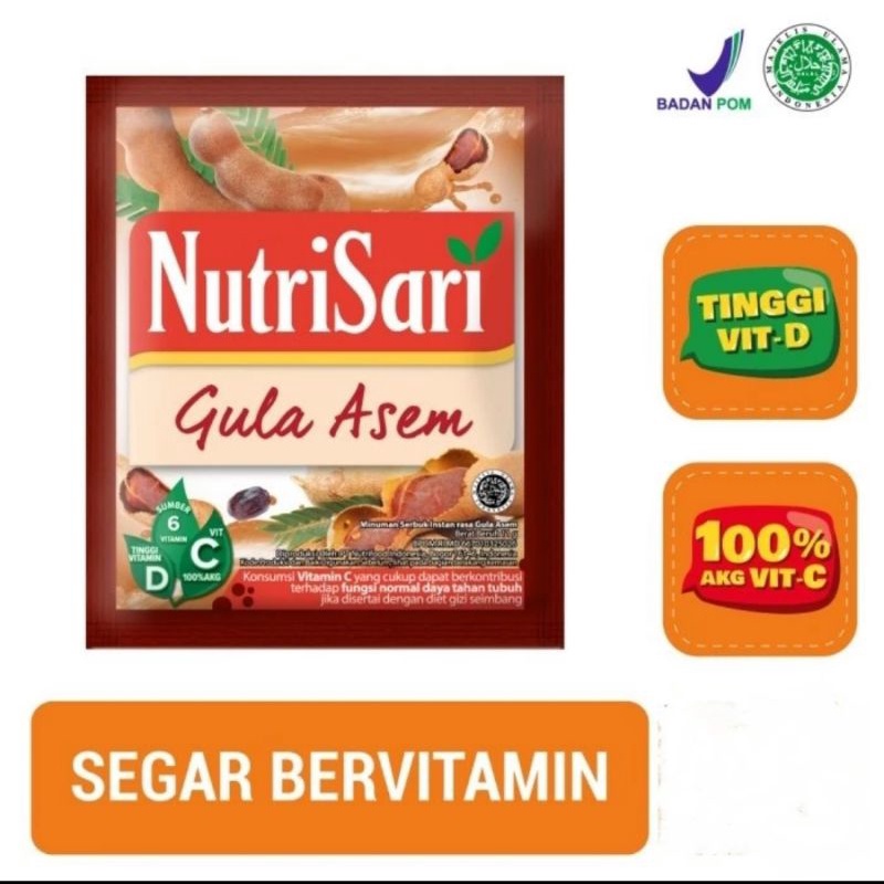 

1 rcg nutrisari gula asem 10 sachet