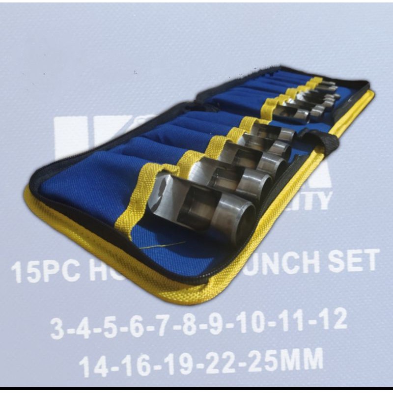 

pembolong HOLLOW PUNCH SET 15 PCS ALAT PEMBOLONG