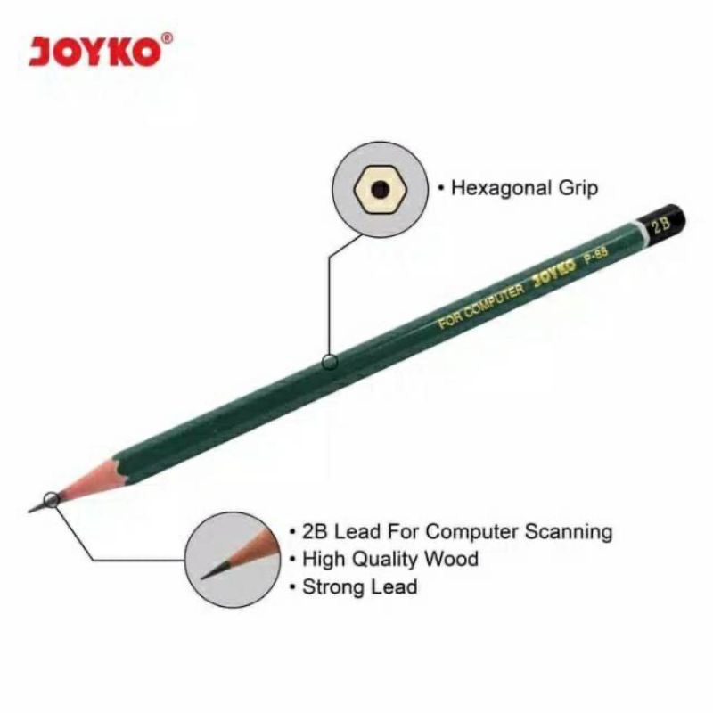 

Pensil Joyko 2B P-88 | Pensil Joyko | Pensil Komputer [1pcs]