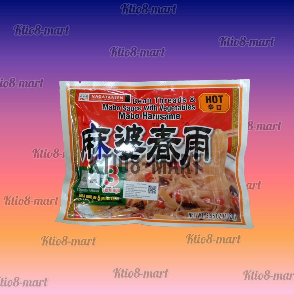 

Nagatanien Bihun Instan ( Mabo Harusame Hot ) 112gr/Bihun Spicy/Noodle Spicy/Import
