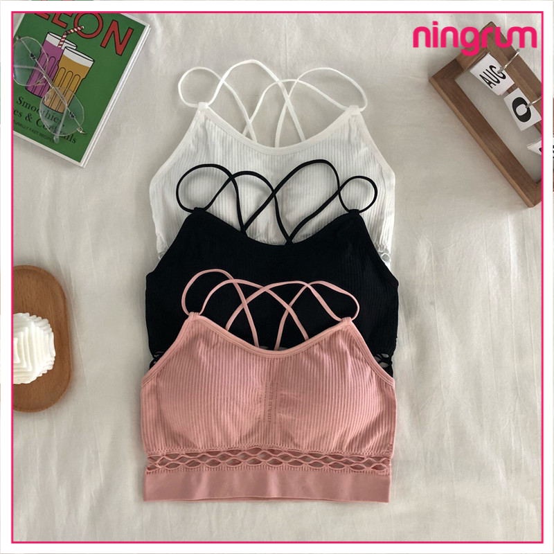 Ningrum Pakaian Dalam Bra Wanita BH Wanita Sport Bra Fashion Wanita Sport Bra Model Jaring Sport Bra Yoga - 2032