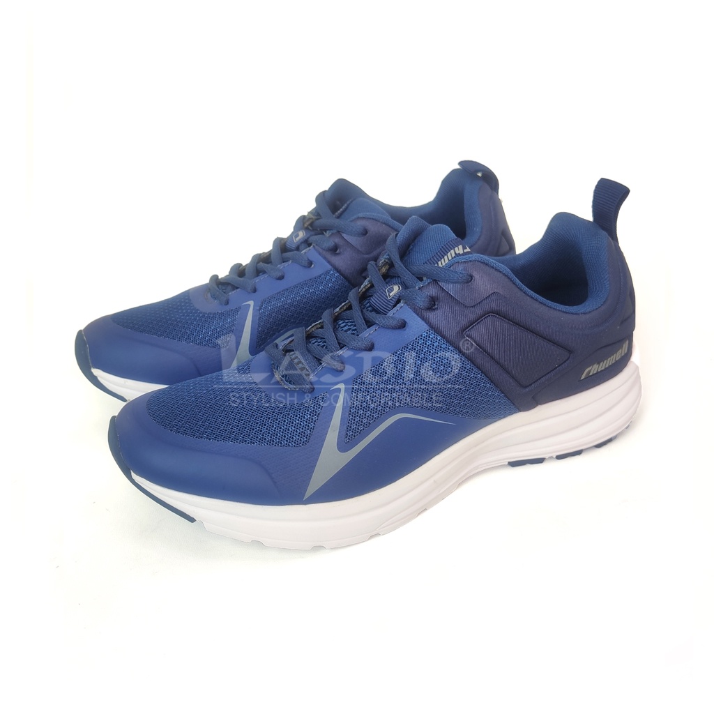 Sepatu Sneakers Running Biru Putih Pria Rhumell - Volvo Blue White