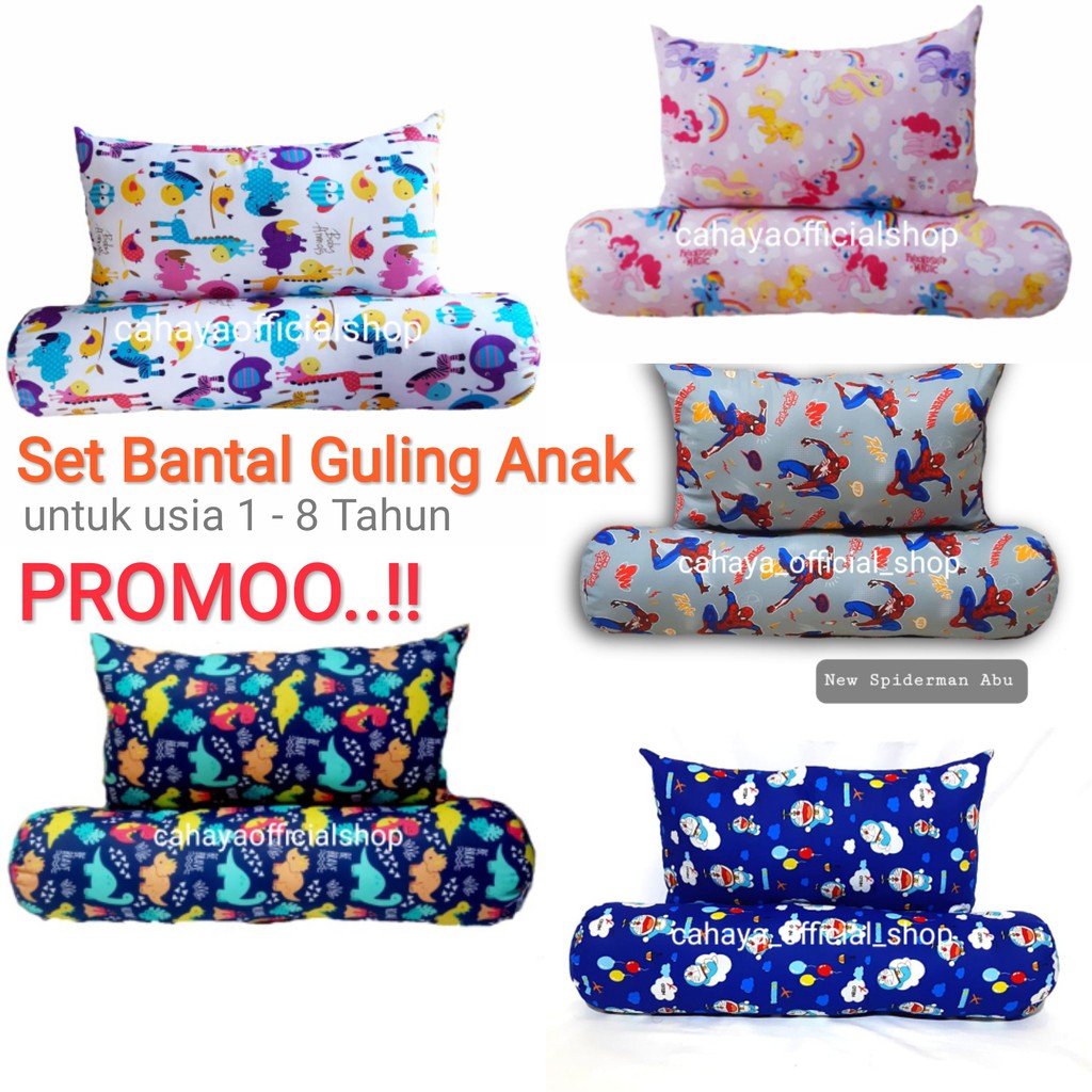 Bantal Guling Anak Karakter / Bantal Guling Junior / Bantal Guling Anak anak