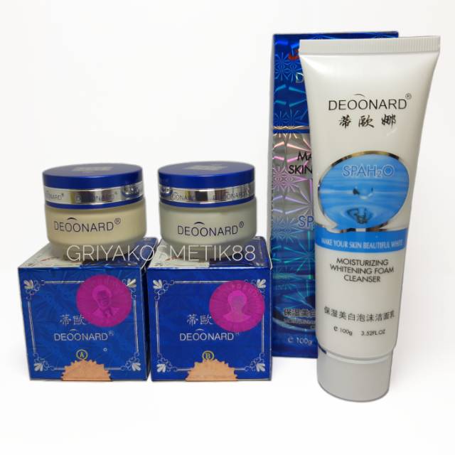 PAKET CREAM DEONARD BIRU SIANG MALAM ORIGINAL + FACIAL FOAM