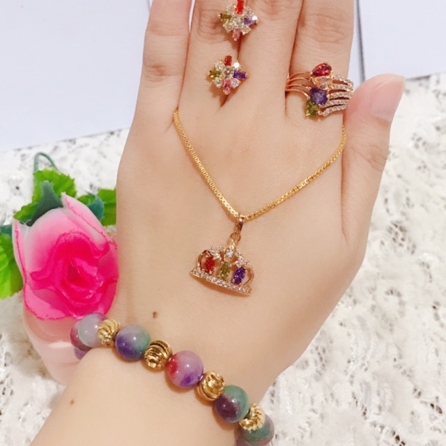 set giok ungu gelang giok asli cantik banget 88