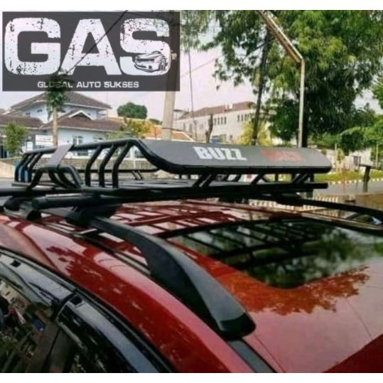 Paket Cross Bar Jepit Roof Rail + Buzz Rack Daihatsu Terios Lama