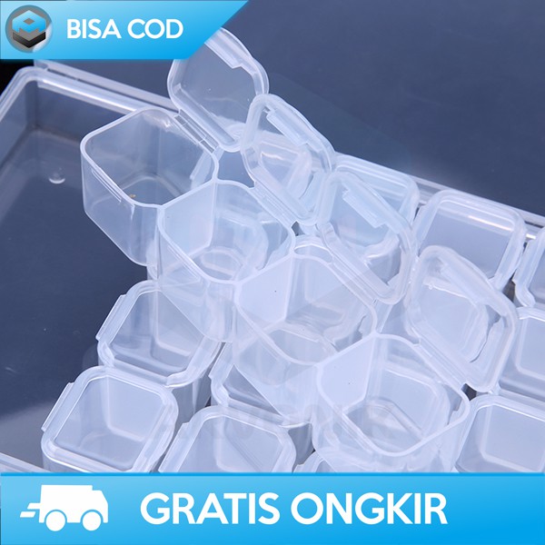 BOX ORGANIZER KOTAK PENYIMPANAN ANTING AKSESORIS BIUTTE.CO TRASNPARAN