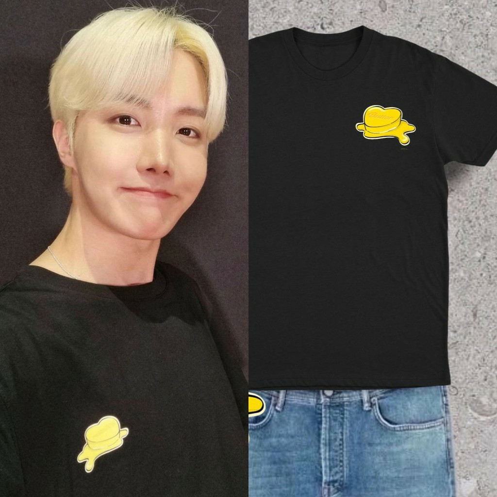 BAJU KAOS KPOP BTS TSHIRT BUTTER LOGO DYNAMITE BT21 ARMY JUNGKOOK V TAEHYUNG JHOPE
