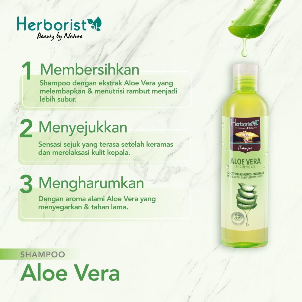 Herborist Aloe Vera Series Gel 98 persen Facial Wash Face Mist Moisturizer Lulur Body Wash (VH)