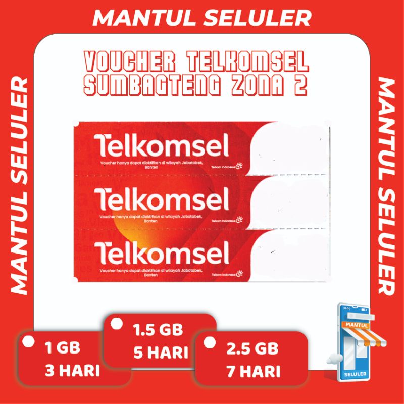 Voucher Telkomsel Zona 2 | Area Sumbagteng | Sumbar