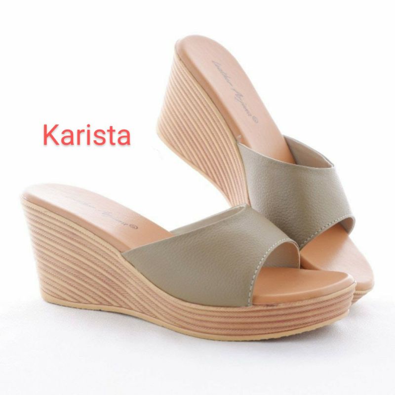 Sandal Sendal Sepatu Wanita Wedges Pesta  K7