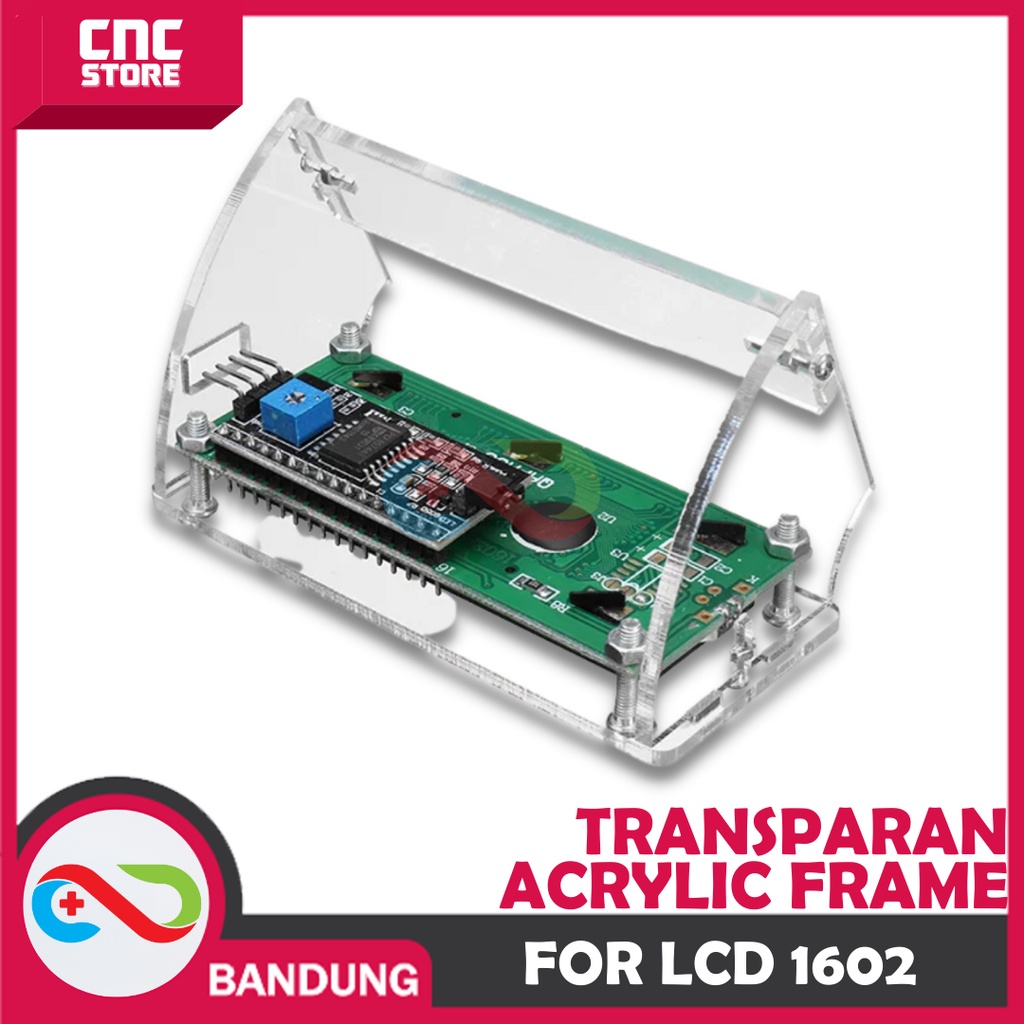 LCD FRAME 1602 16 X 2 AKRILIK CASE LCD BENING