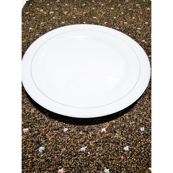 PIRING Makan Putih List Emas HOUSE WARE 9"