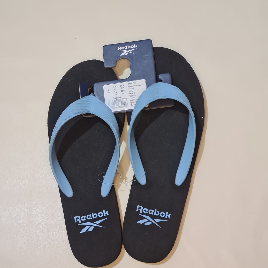 READY - SANDAL REEBOK ORIGINAL JEPIT HITAM BIRU UNISEX